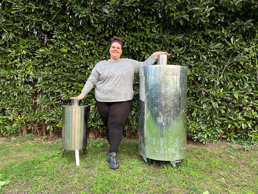 55 Gallon Biochar Kiln Portable Biochar Maker Compare with Medium Size - Biochar Station