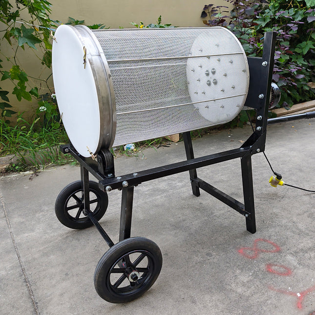 Compost soil sifter made with stainless steel, automatic trommel makes sifting easier.